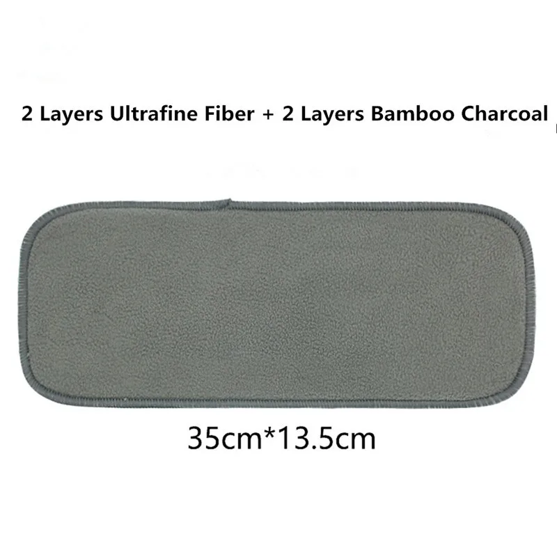 Bamboo charcoal Многоразовые моющиеся вставки бустеры вкладыши для настоящего кармана детские пеленки, подгузник крышка обертывание вставка микрофибра бамбуковый угольный вкладыш - Цвет: Bamboo charcoal