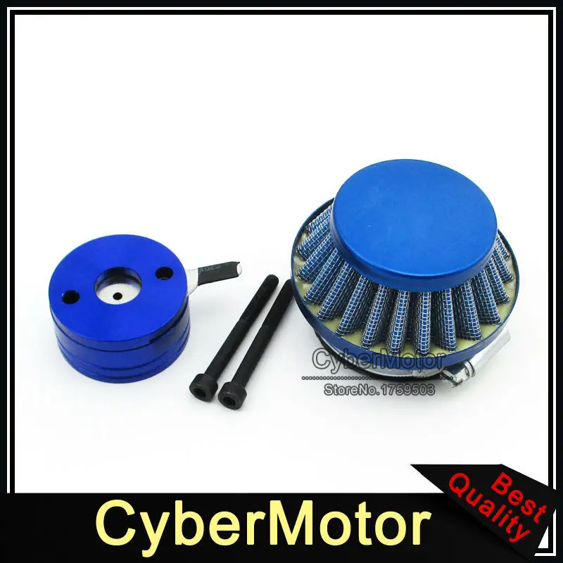 Синий алюминиевый гоночный карбюратор 44 мм воздушный фильтр клирнер адаптер Vstack