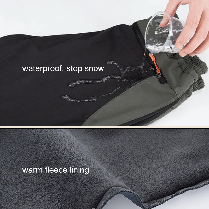 5XL Oversize Men's Winter Pants Men Warm Multifunction Work Trousers Male Outdoor Hiking Waterproof Pants Man Overalls AM457