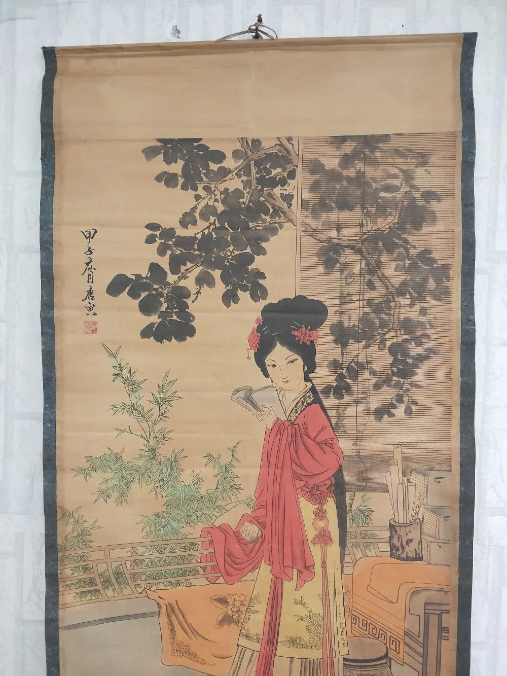 Новые антиквариат каллиграфия Картины гостиной украшения известного Тан Ю.