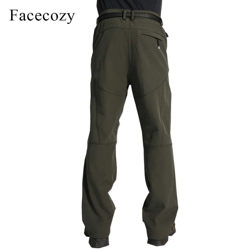 Facecozy Мужские Зимние флисовые штаны для кемпинга мужские теплые