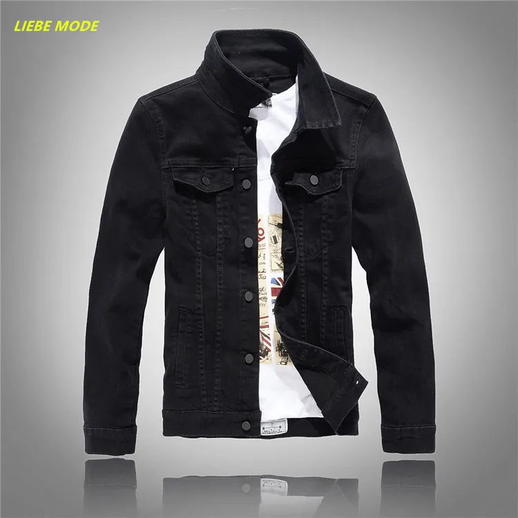 Куртка мужская джинсовая с карманами мотоциклетная ветровка из денима армейский