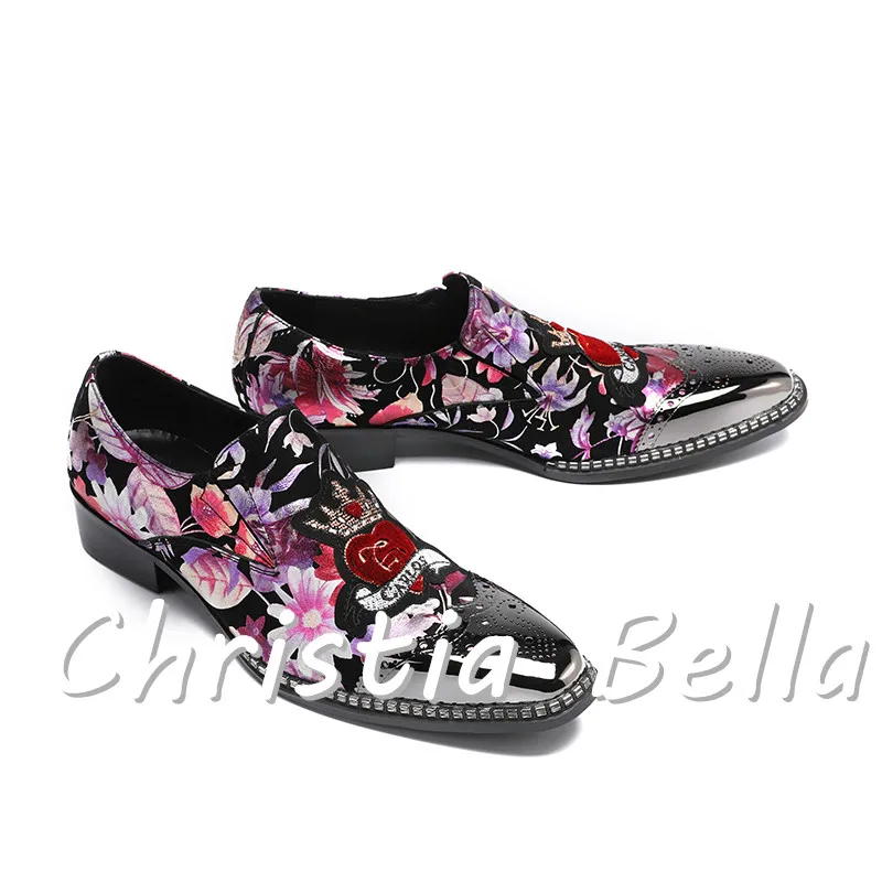 Christia Bella Leather Flat Casual Shoes Party Wedding Man Luxury Suede Slippers Men Loafers Slip On Stage Dance | Обувь