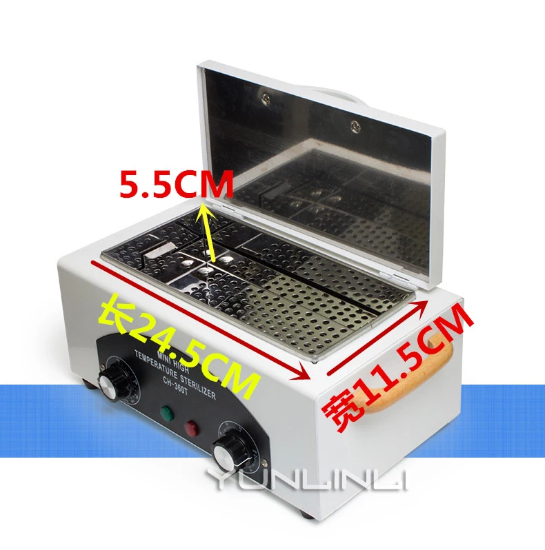 Mini High Temperature Sterilizer Manicure Dental Hot Air Heat Disinfector Nail Art Salon Disinfection Cabinet Box 220V 300W FSX |