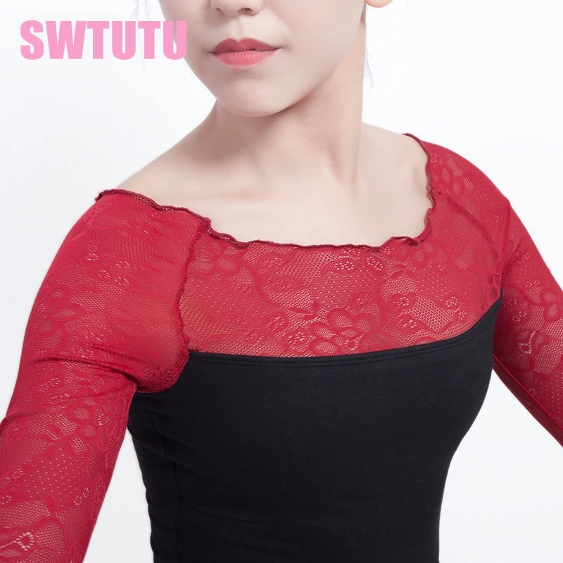 women latest gymnastics dance leotards dancewear girls 3/4 sleeves lace ballet clothes for saleCS0192 | Тематическая одежда и