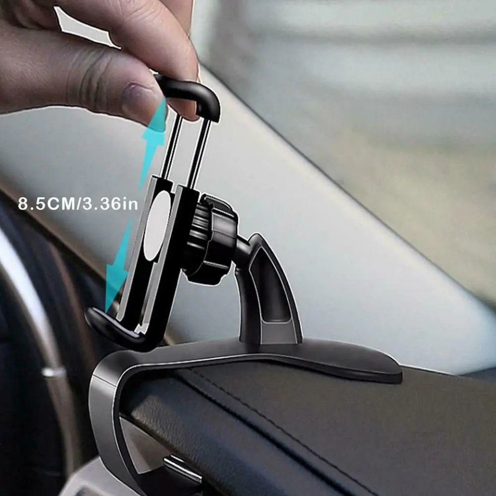Универсальный автомобильный держатель для телефона с зажимом и креплением на
