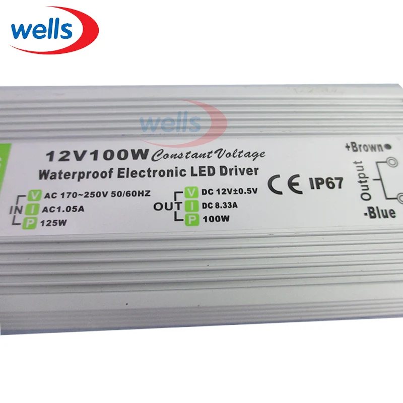 DC 12V 100W Водонепроницаемый Электронный Светодиодный драйвер Трансформатор