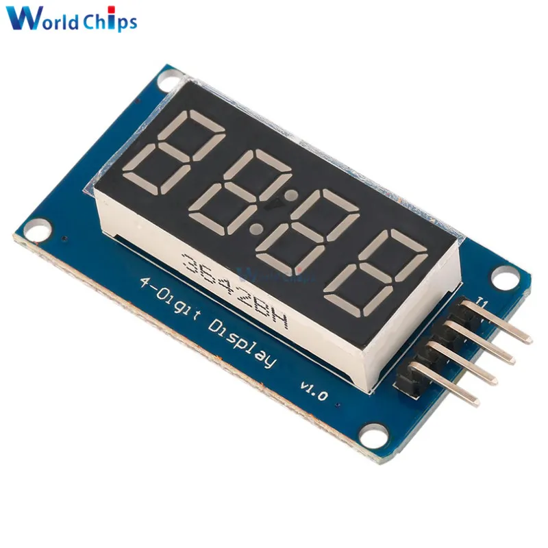 Модуль светодиодного дисплея TM1637 для arduino 7 сегментов 4 бита 0 36 дюйма часы красный