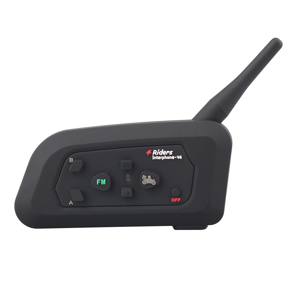 2 шт. V4 BT Interphone беспроводной мотоциклетный шлем Bluetooth гарнитура для 4 всадников 1200