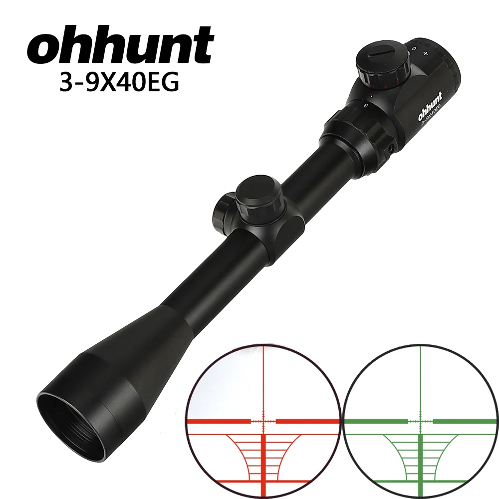 Прицел для снайперской винтовки ohhunt 3 9X40E красно зеленый с подсветкой винтовки. 177