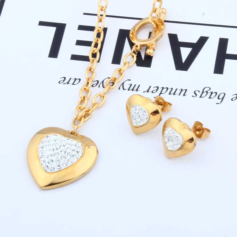 Набор сережек и браслетов OUFEI из нержавеющей стали для женщин Vogue 2019 ювелирные