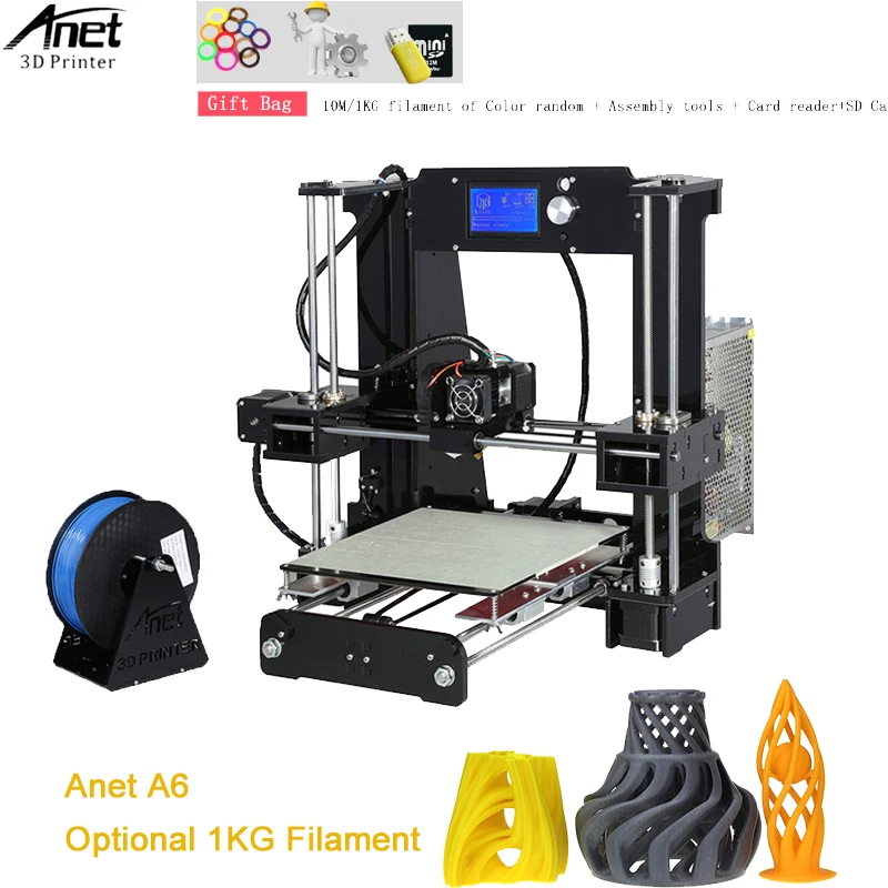 Улучшенный Anet нормальный A6 3D принтер высокой точности impresora 3d DIY машина Reprap