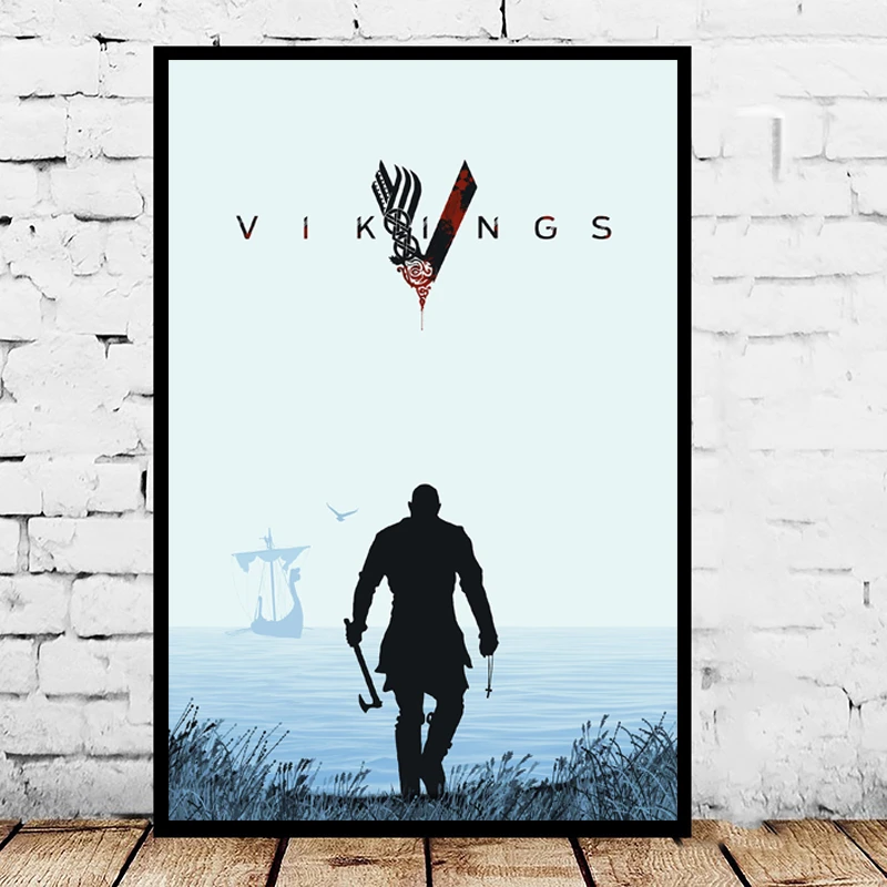 Vikings картина маслом из фильма современный холст Картина Настенная