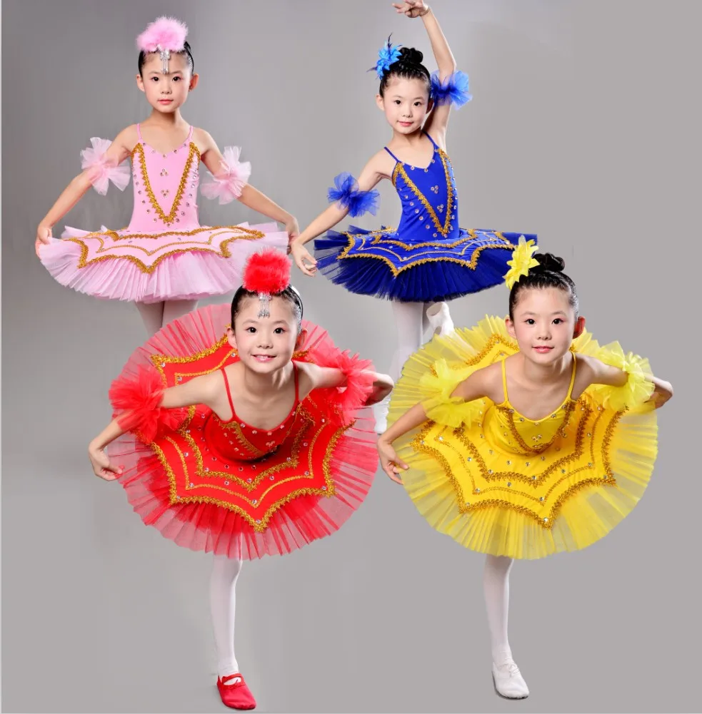

Girl Ballet Tutu Costume Children Sequins 4 Color Swan Lake Dance Dress Kids Dance Leotard Girl Dancewear Allet Dress Clothing