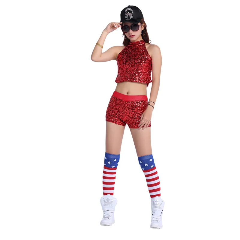 Хип хоп женский укороченный топ блестки в виде пайеток Топ