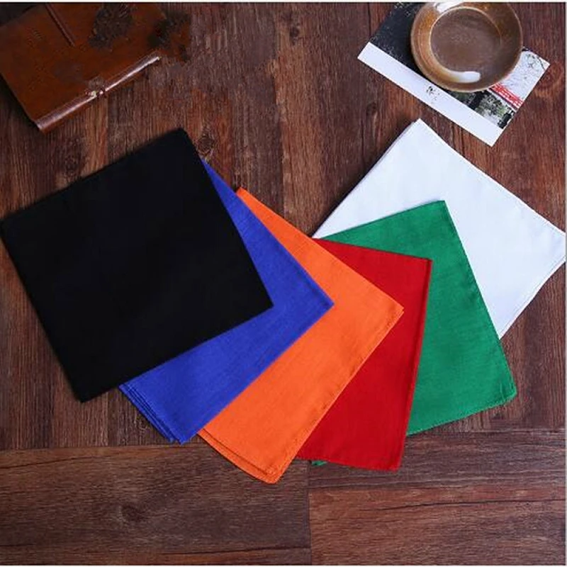 

4pc Random Color Ladies Cotton Handkerchief Womens Printed Soft Handkerchief Solid Color DIY Hankerchiefs BBB0762