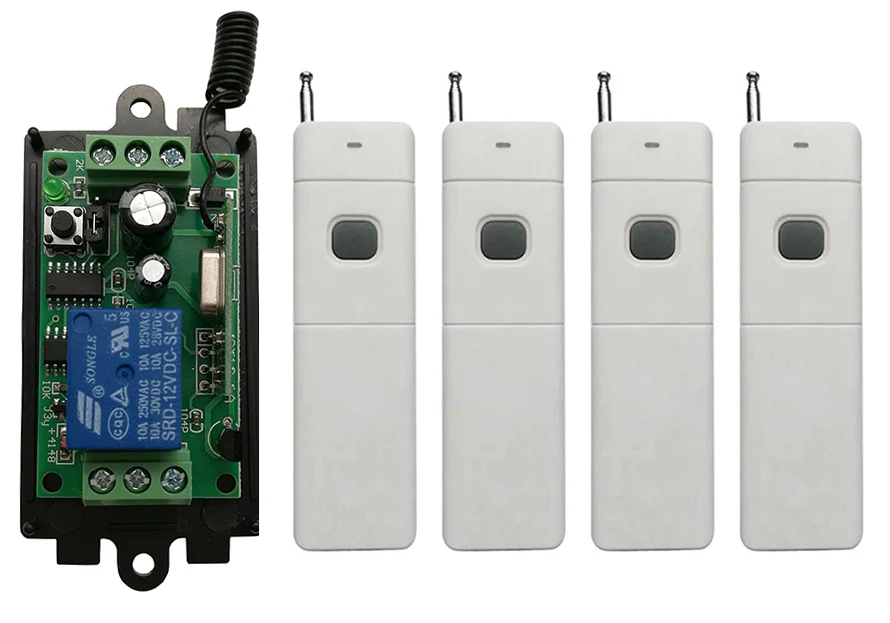 Беспроводной ресивер и приемник для гаражных дверей, жалюзи, дальность 3000 м, постоянный ток 9 В, 12 В, 24 В, 1 канал