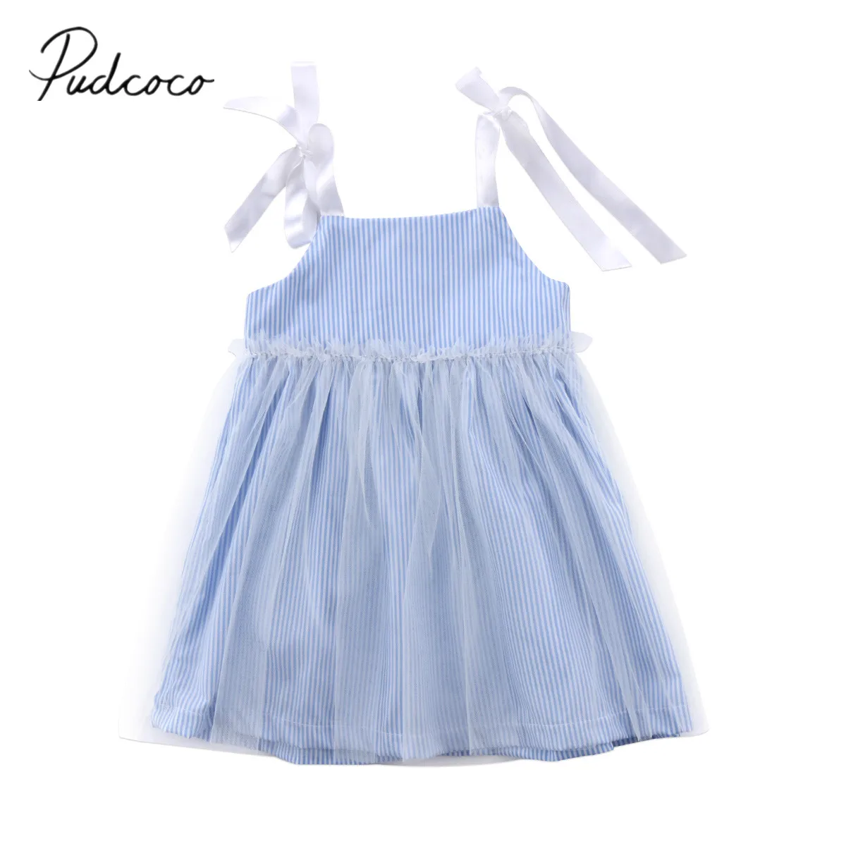 Новинка 2017 года Брендовое кружевное платье с фатиновой юбкой в полоску для