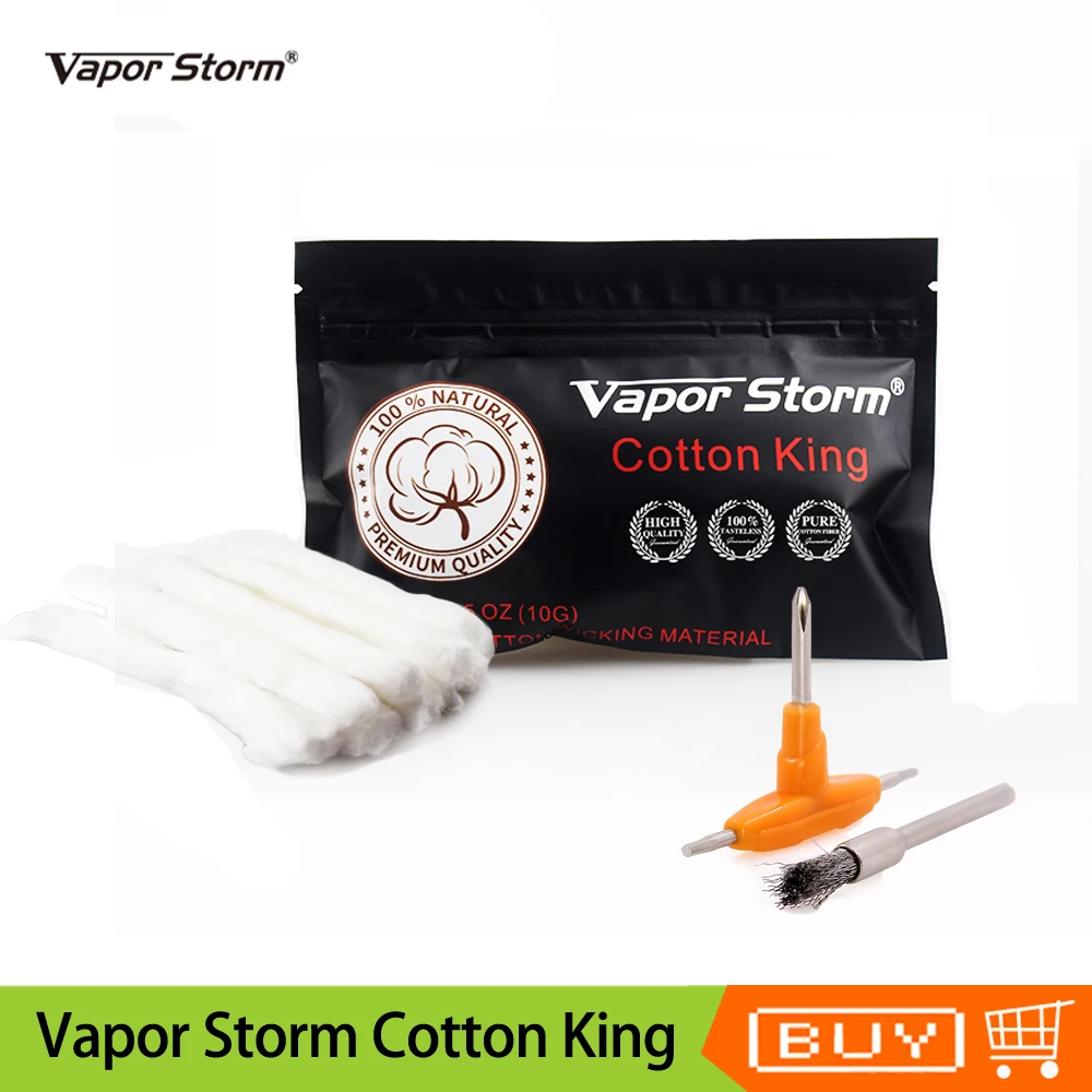 Оригинальный органический хлопок Vapor Storm Cotton King Coil Wick Heating Wire с аксессуарами для DIY