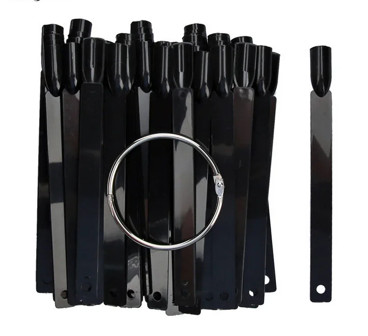 50pc Black Tips Nail 1 Набор накладных насадок для ногтей, натуральный прозрачный черный веер, на палец, полная карта, для дизайна ногтей, для практики, акриловый УФ-Гель-лак, инструмент для маникюра - Цвет: 50pc Black Tips Nail