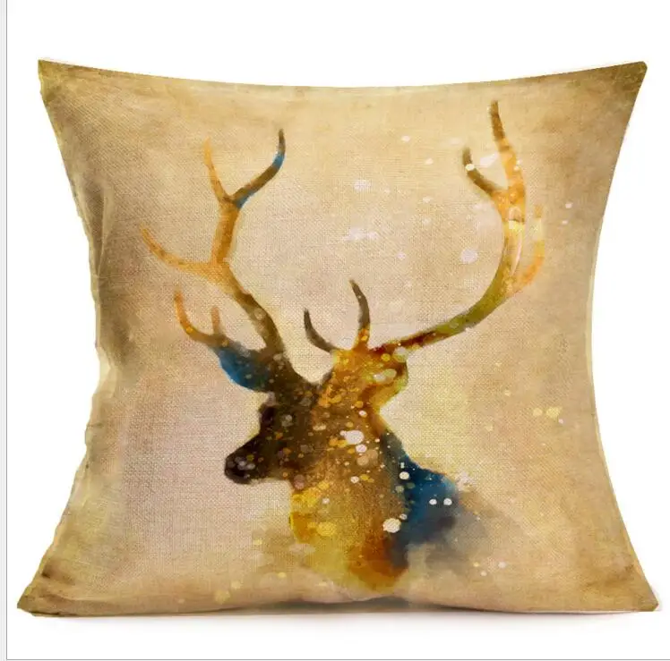 50 шт./лот индивидуальный дизайн льняная наволочка для подушки с принтом W HD