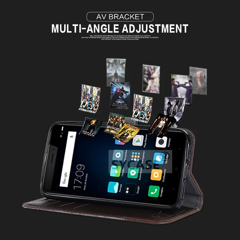 SYCASE для Xiaomi Redmi 4A Note 4X5 Plus 5A Note5 pro Роскошный кошелек PU Флип кожаный чехол сотового