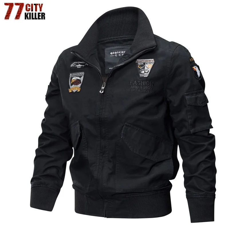 

Military Jacket Men Autumn Winter Bomber Jacket Plus Size 4XL Cotton Pilot Tactical Air Force Cargo Jackets Jaqueta masculina