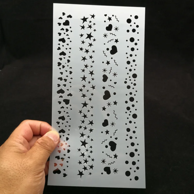 

Love stars pvc Layering Stencils for Diy scrapbook coloring,painting stencil,home decor diy etc. Product image