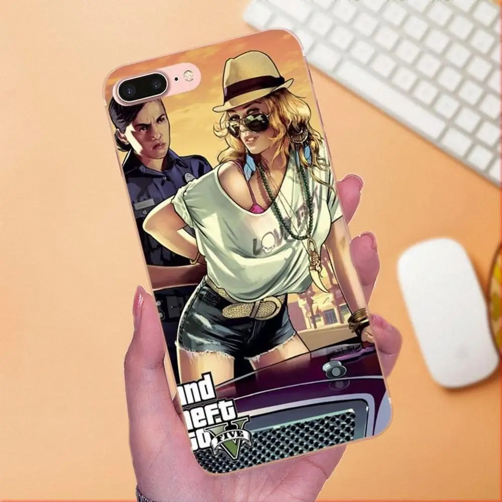 Чехол Gta 5 из ТПУ для Huawei Honor 4C 5A 5C 5X 6 6C 6A 6X 7 7X 8 9 V8 V10 Y3II Y5II Y6II G8 P7 Play Lite | Мобильные