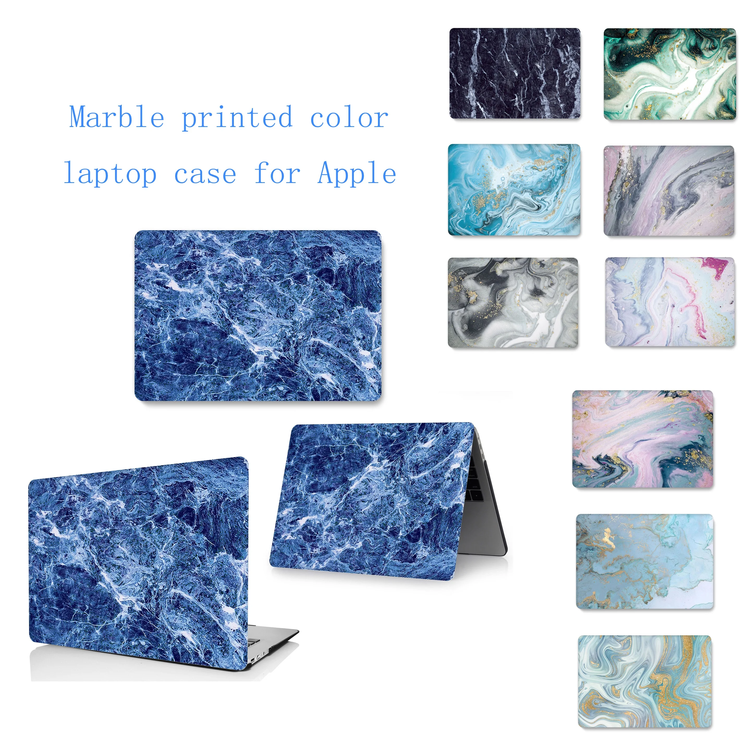 Чехол для ноутбука Apple Macbook Air Pro Retina M1 Chip 11 12 13 15 16 дюймов футляр с мраморным принтом