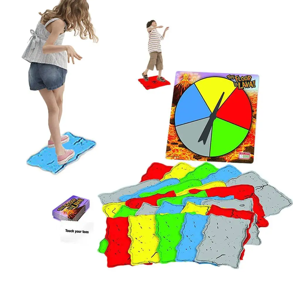 1The Floor is Lava Family Interactive Fun настольная игра для детей и взрослых цветные пенные