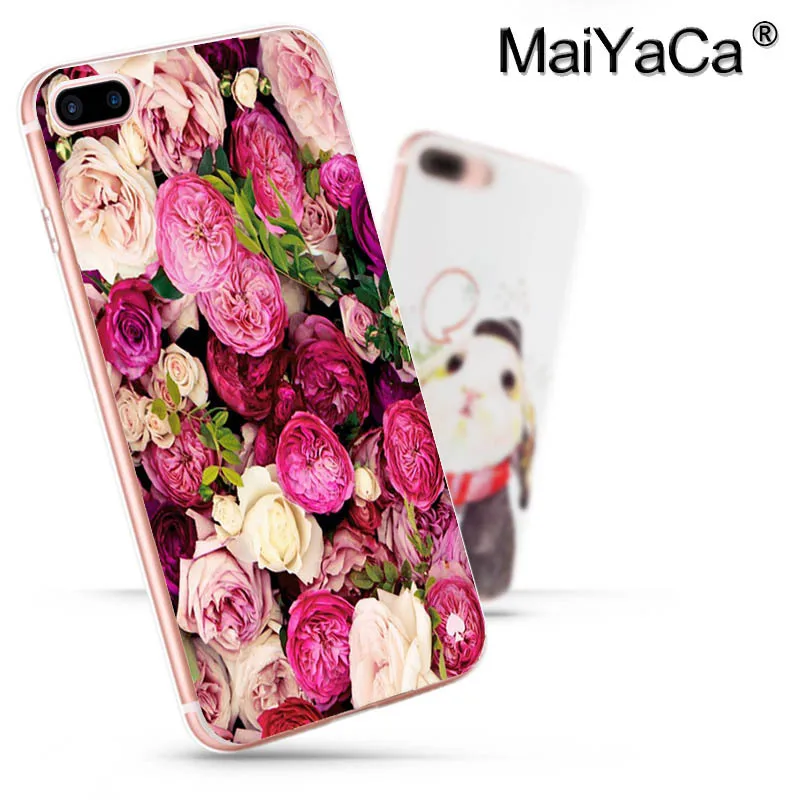 MaiYaCa цветы розовые пионы печатным рисунком защитный чехол для телефона iPhone 6S 6plus 7