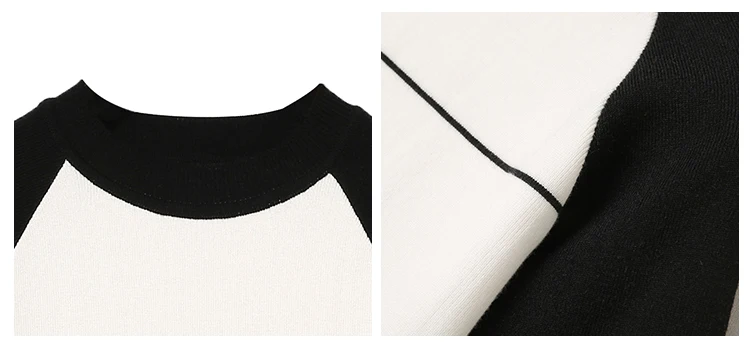 Осенний Вязаный топ и юбка длинные свитера Женский комплект 2 шт. спортивный