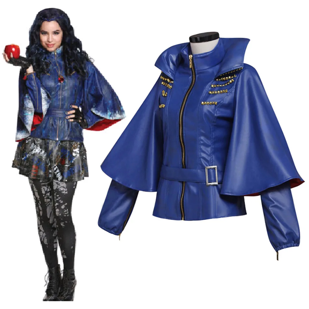 Evie синяя куртка Oufit для взрослых женщин Хэллоуин Карнавальный Костюм|cosplay