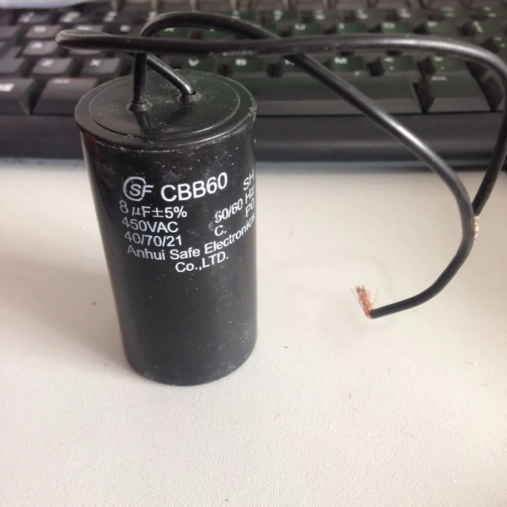 8 мкФ 50Hz 450VAC CBB60 конденсатор для запуска двигателя|capacitor cbb60|capacitor 450vaccapacitor run |