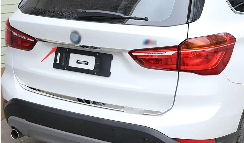 Задняя Крышка багажника из нержавеющей стали для BMW X1 F48 2016 2017 литьевая Отделка 1