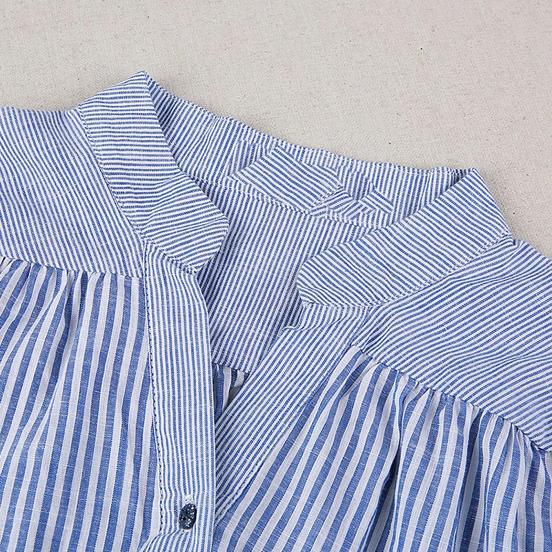 2017 Для женщин сезон: весна–лето модные Повседневное свободную рубашку v-образным