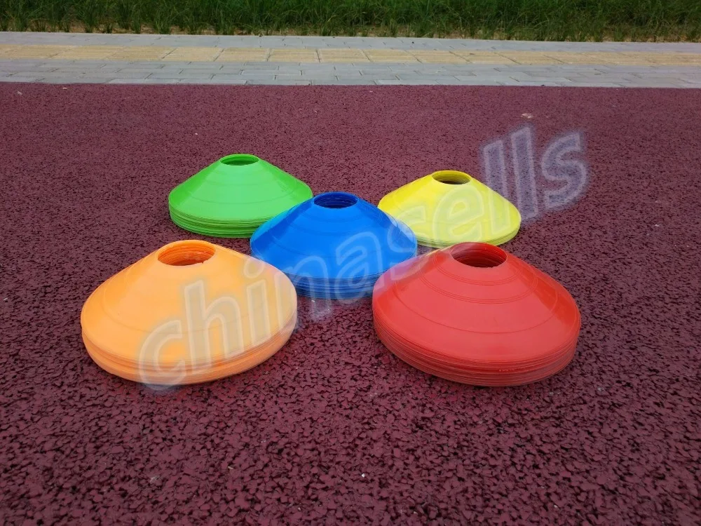 100pcs20cm Soccer Space Markers Cones Rugby Speed Training Disc Cone Plate Outdoor Sport Football Cross Speed Training Equipment
