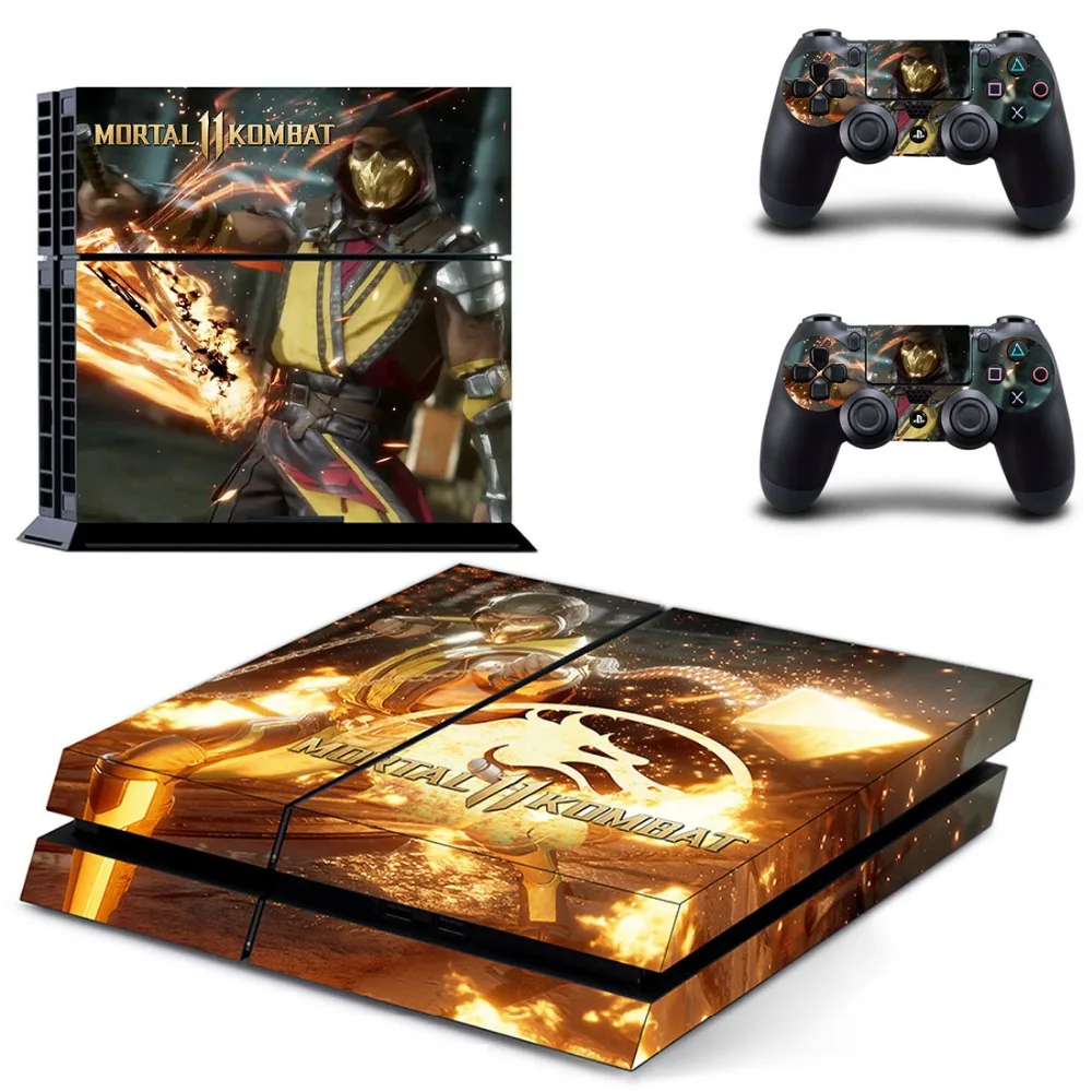 Mortal Kombat 11 PS4 чехол для игры наклейка PlayStation 4 и 2 контроллера наклейки|Наклейки| |