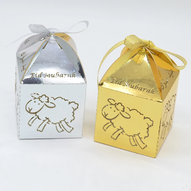 

Ramadan Decorations Eid Mubarak Laser Cut Lamb Eid Adha Gift Candy Boxes