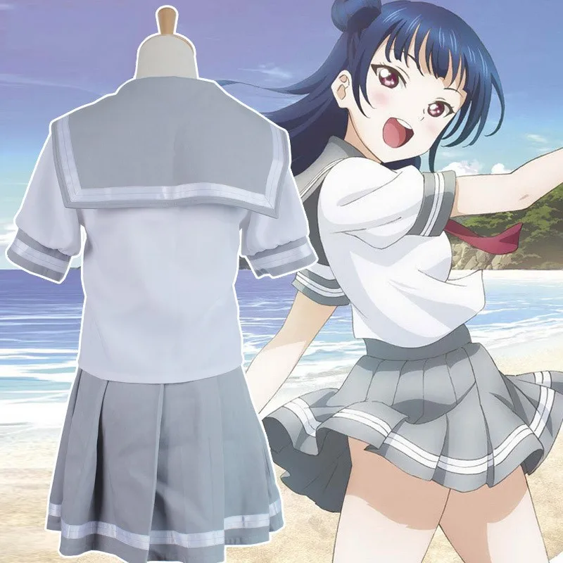 Японское аниме Love Live Lovelive Sunshine Косплей Костюм таками Чика Девушки Сейлор Aqours