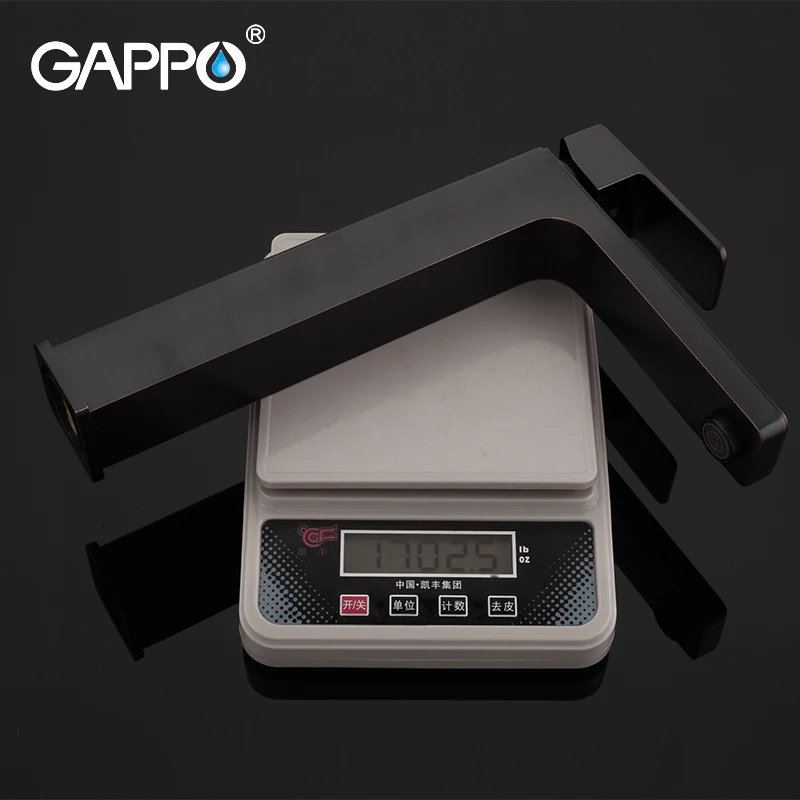 Смесители для раковины GAPPO высокий черный кран Водопад ванной комнаты воды