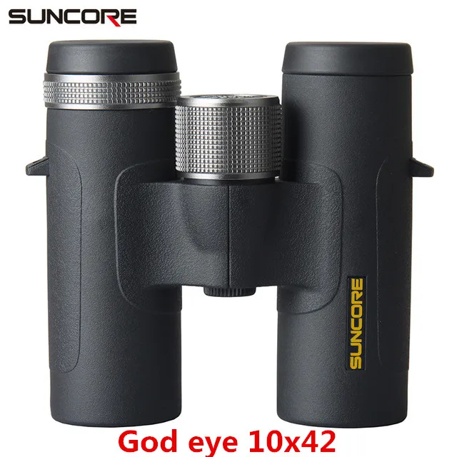 Suncore 10x42 8x42 высокомощный бинокль специализированный водонепроницаемый телескоп прицел Военный Открытый BAK4 высокое качество просмотра зеркало - Цвет: Черный