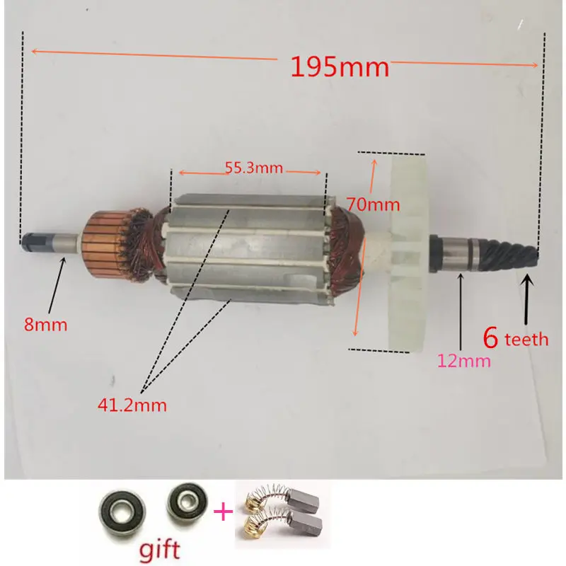 Ротор с 6 зубцами 220 240 в сменный ротор для MAKITA 516308 7 9227CB 9237CB 9227C аксессуары
