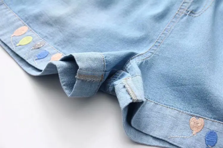 VOGUEIN New Womens Summer Ballon Embroidered Pockets Denim Jeans Short Pants Shorts Wholesale | Женская одежда