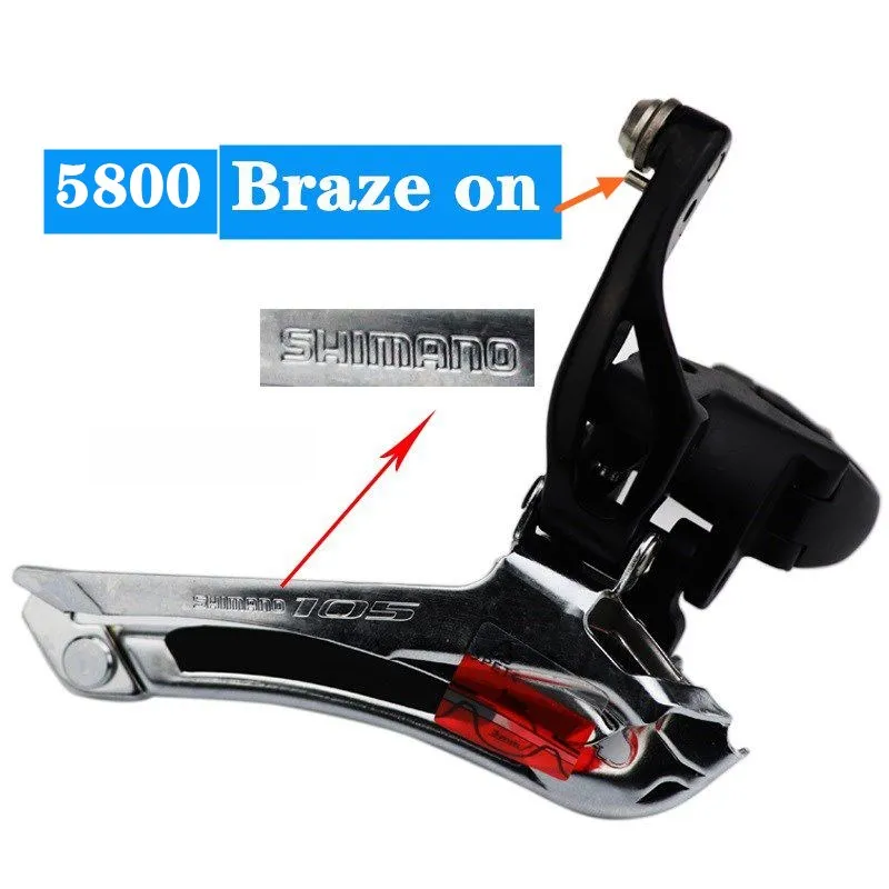 Shimano 105 FD-R7000 5800 5801 передний переключатель 2x11 Скорость велосипед передний переключатель 5800 R7000 паять на 31,8 мм 34,9 мм стяжка