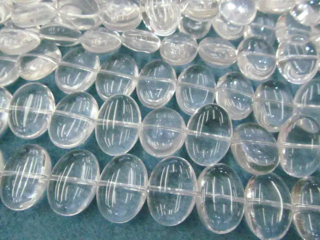 

high quality Genuine Quartz rock crystal Freeform Egg marquise clear white loose beads 10-20mm full strand