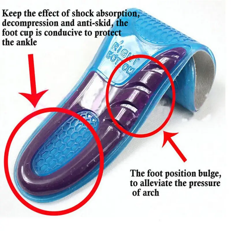 Новинка 2017 года женский унисекс массажные гель ортопедические стельки рабочие