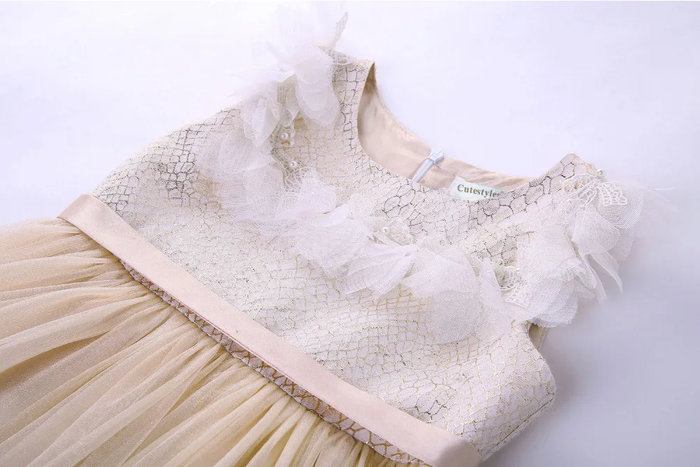 Новое модное платье принцессы Cutestyles для девочек детская одежда с высокой талией