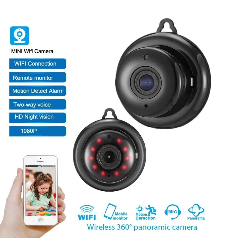 Мини Камера HD 1080p IP Поддержка WI FI движения Сенсор двухсторонней голосовой Микро